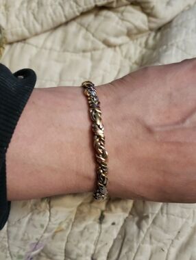 Vintage Handmade Copper Brass Silver Braclet
